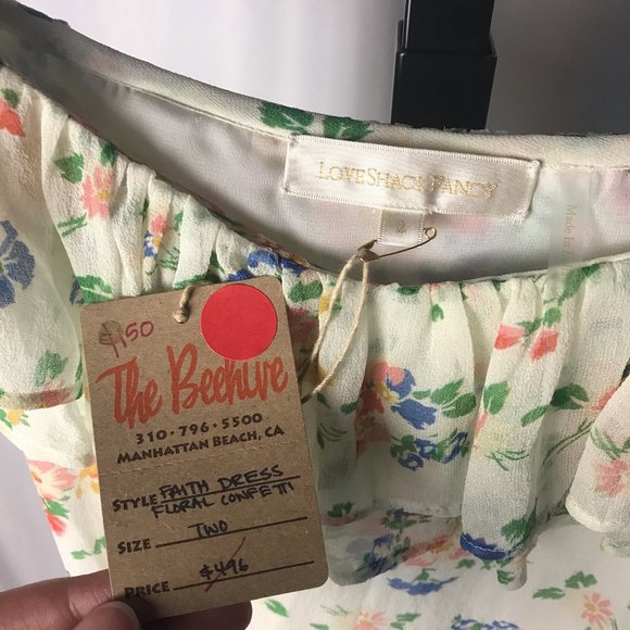 LoveShackFancy Faith Midi Dress in Floral Confetti - Picture 13 of 16